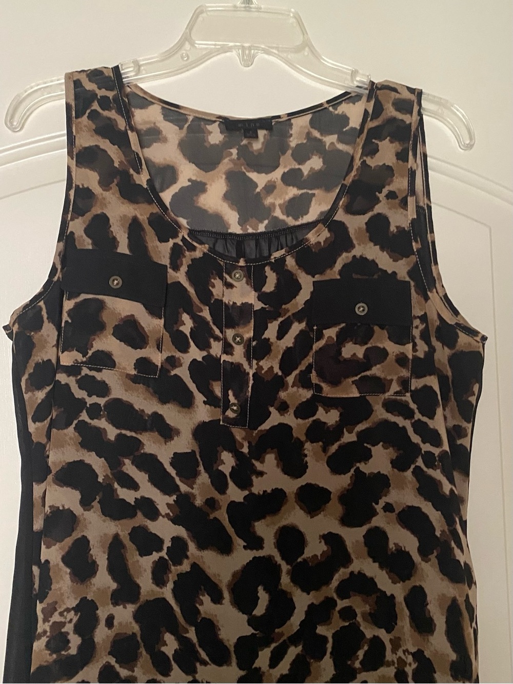 mine Leopard Print Sleeveless Tank in Brown and Black